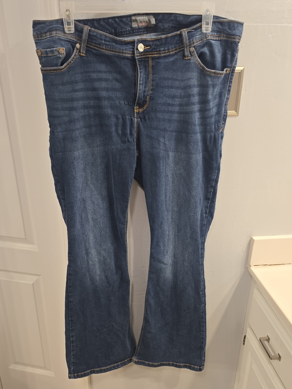 Torrid Dark Blue Denim Flare Jeans